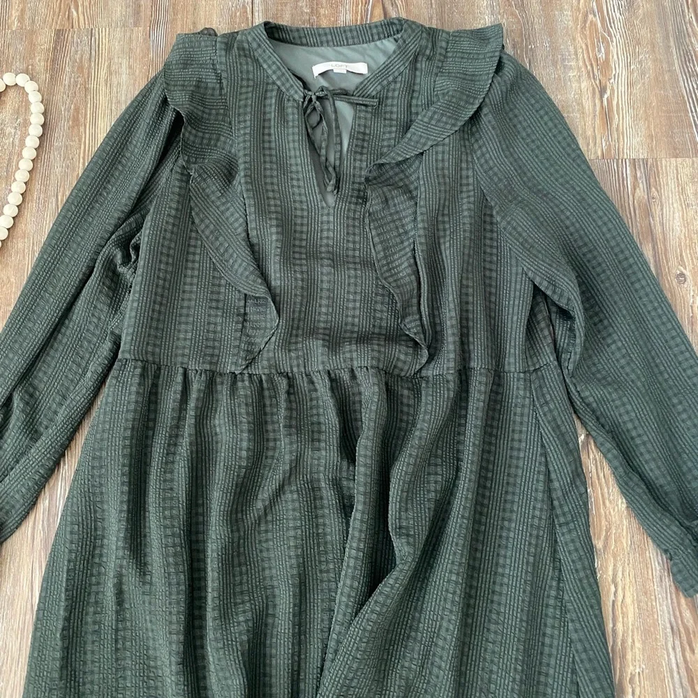 LOFT Ruffle Dress - Picture 2 of 4